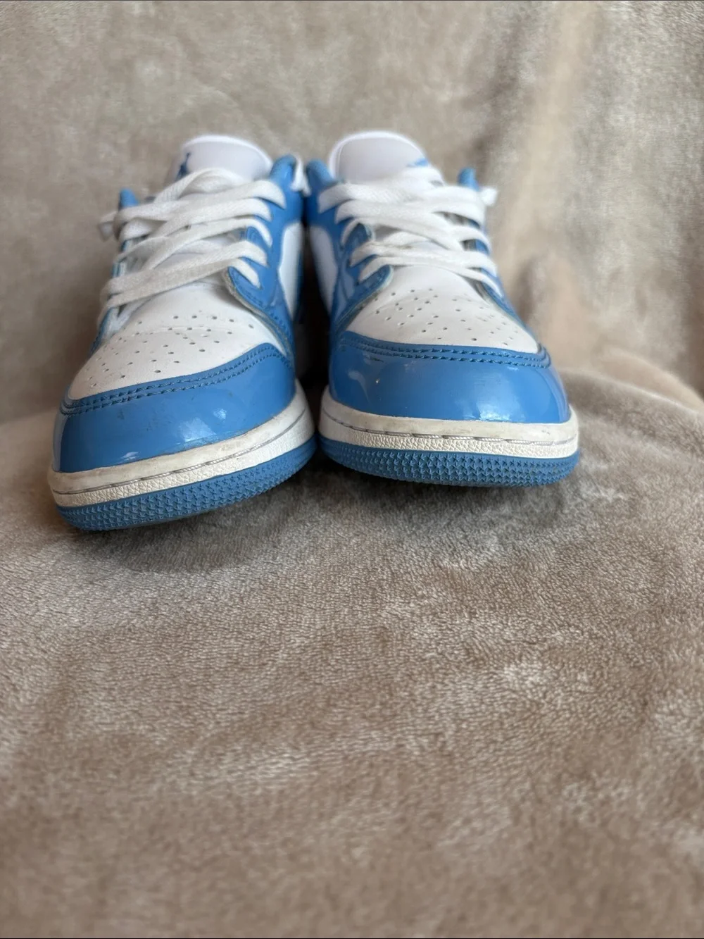 Nike Air Jordan 1 Low Boys Sneakers in University Blue and White